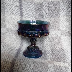 Carnival glass candy dish